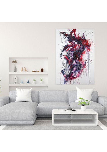 Organik Kendiliğindenlik Duvar Sanatı - Aksiyon Tablo, Duvar Sanatı, Ev Dekorasyonu, Spontane, 30X50
