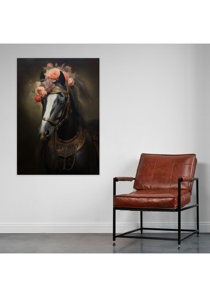 Insan Gibi Giyinmiş Hayvanlar Duvar Dekorasyonu - Insan Gibi Giyinmiş Hayvanlar, Gerçekçi Portre Tablosu, Muhteşem Zarafet, Duvar Süslemesi, 50 x 70 cm modelleri