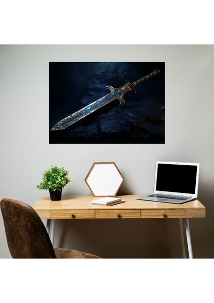 Antik Silahlar Duvar Tablosu - Mısır Khopesh Kılıcı Kanvas Tablo - Antik Silahlar, Kanvas Tablo, Kanvas Tablo, Duvar Sanatı, 70 x 50 cm