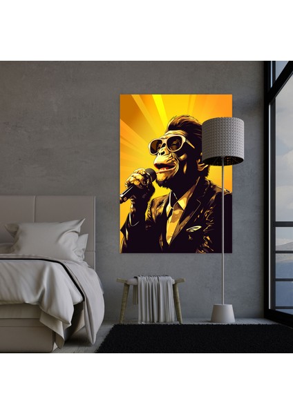 Insan Gibi Giyinmiş Hayvanlar Duvar Tablosu - Insan Gibi Giyinmiş Hayvanlar, Kuyruklu Piyano, Kanvas Tablo, Kanvas Tablo, 30 x 50 cm modelleri