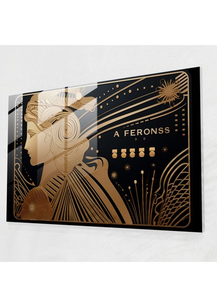 American Express Card Cam Duvar Tablosu - Elegance Deco Style - American Express, Modern Sanat, Duvar Dekorasyonu, Cam Sanatı, 45X30