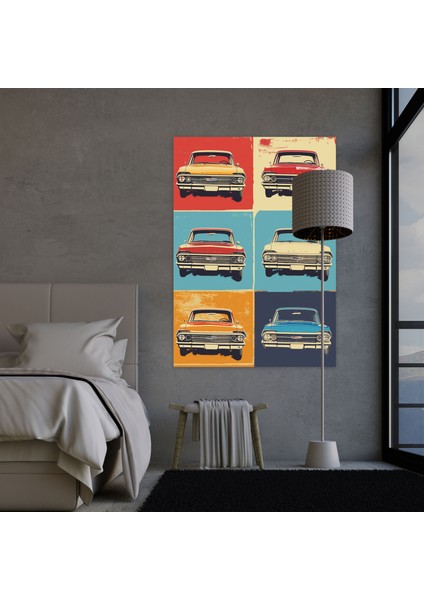 Andy Warhol Duvar Sanatı Kanvas Tablo - Retro Araba Koleksiyonu - Andy Warhol, Araba Koleksiyonu, Duvar Dekorasyonu, Kanvas Tablo, 30X50