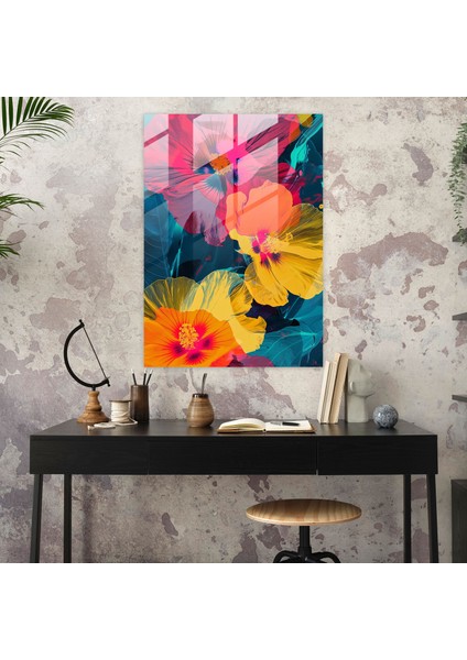 Andy Warhol Cam Sanatı Çiçek Baskı - Andy Warhol, Ev Dekorasyonu, Andy Warhol, Cam Sanatı, 30X45 fiyatları