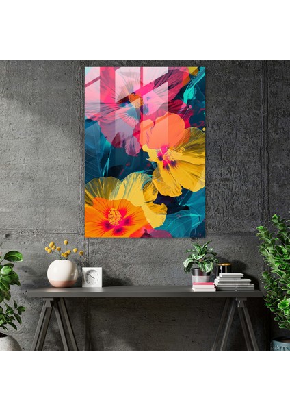 Andy Warhol Cam Sanatı Çiçek Baskı - Andy Warhol, Ev Dekorasyonu, Andy Warhol, Cam Sanatı, 30X45 modelleri