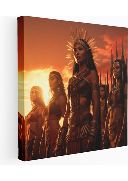 Amazon Kadın Duvar Dekorasyonu - Amazon Kadın, Kanvas Tablo, Ev Dekorasyonu, Güç, 50X50