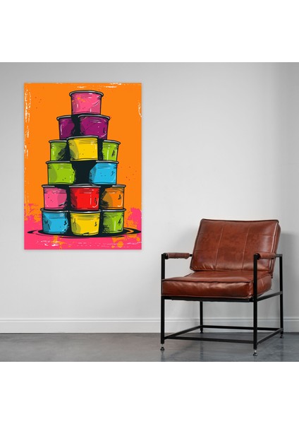 Andy Warhol Tarzı Kanvas Tablo - Renkli Çorba Kutuları - Andy Warhol, Ev Dekorasyonu, Kanvas Tablo, Duvar Sanatı, 30X50 fiyatları