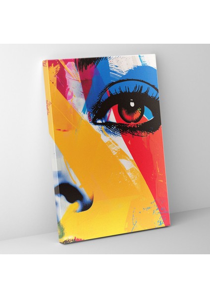 Andy Warhol Kanvas Tablo - Ana Renklerde Cesur Tipografi Tasarımı - Andy Warhol, Duvar Sanatı, Ev Dekorasyonu, Kanvas Tablo, 50 x 70 cm