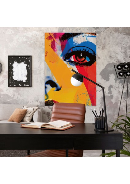 Andy Warhol Kanvas Tablo - Ana Renklerde Cesur Tipografi Tasarımı - Andy Warhol, Duvar Sanatı, Ev Dekorasyonu, Kanvas Tablo, 50 x 70 cm fiyatları