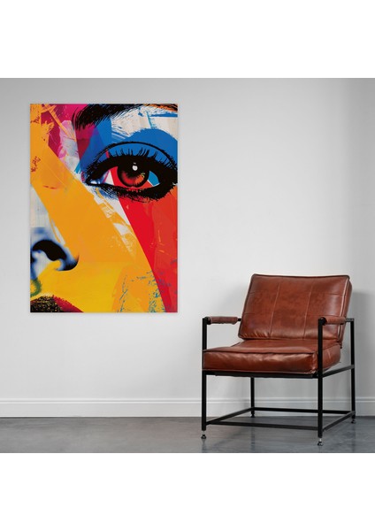 Andy Warhol Kanvas Tablo - Ana Renklerde Cesur Tipografi Tasarımı - Andy Warhol, Duvar Sanatı, Ev Dekorasyonu, Kanvas Tablo, 50 x 70 cm modelleri