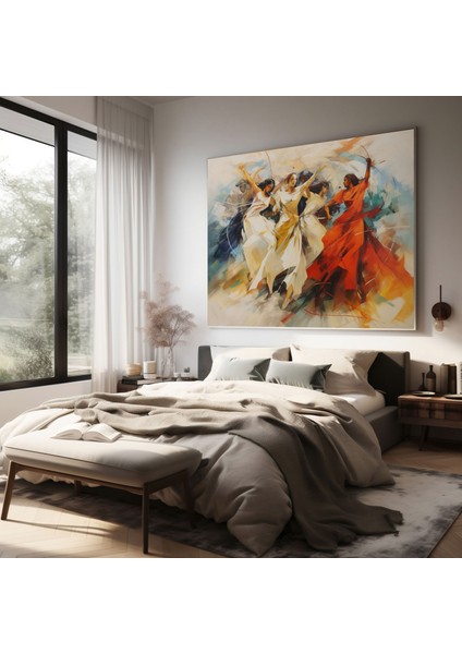 Amazon Kadınları Kanvas Tablo - Amazon Kadınları, Cesur Fırça Darbeleri, Kanvas Tablo, Soyut Ekspresyonist Sanat Eseri, 50X50 fiyatları