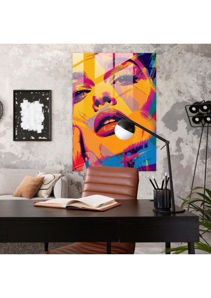 Andy Warhol Cam Baskı - Renkli Pop Art Tasarımı - Andy Warhol, Andy Warhol, Duvar Dekorasyonu, Cam Duvar Sanatı, 50 x 70 cm