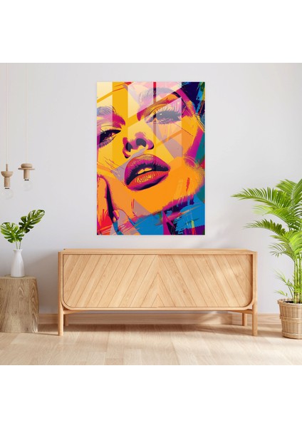 Andy Warhol Cam Baskı - Renkli Pop Art Tasarımı - Andy Warhol, Andy Warhol, Duvar Dekorasyonu, Cam Duvar Sanatı, 50 x 70 cm