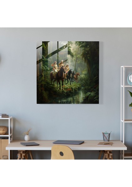 Amazon Kadınları Cam Baskı - Amazon Kadınları, Cam Baskı, Ev Dekorasyonu, Modern Sanat, 40X40
