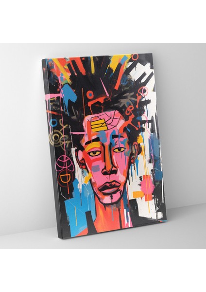 Basquiat Duvar Tablosu - Basquiat, Portre, Kanvas Tablo, Neo-Ekspresyonist Tablo, 50 x 70 cm