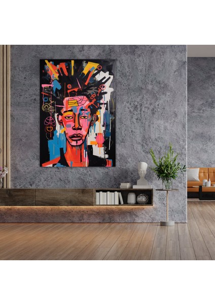 Basquiat Duvar Tablosu - Basquiat, Portre, Kanvas Tablo, Neo-Ekspresyonist Tablo, 50 x 70 cm