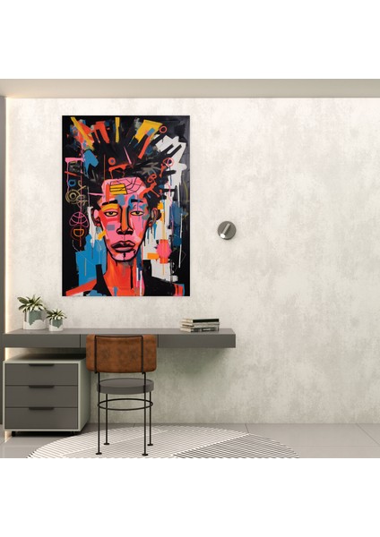 Basquiat Duvar Tablosu - Basquiat, Portre, Kanvas Tablo, Neo-Ekspresyonist Tablo, 50 x 70 cm