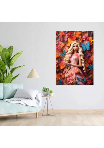 Barbie Kaprisli Bahçe Kanvas Tablo - Barbie, Barbie, Duvar Süslemesi, Kaprisli Bahçe, 50 x 70 cm