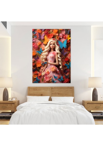 Barbie Kaprisli Bahçe Kanvas Tablo - Barbie, Barbie, Duvar Süslemesi, Kaprisli Bahçe, 50 x 70 cm