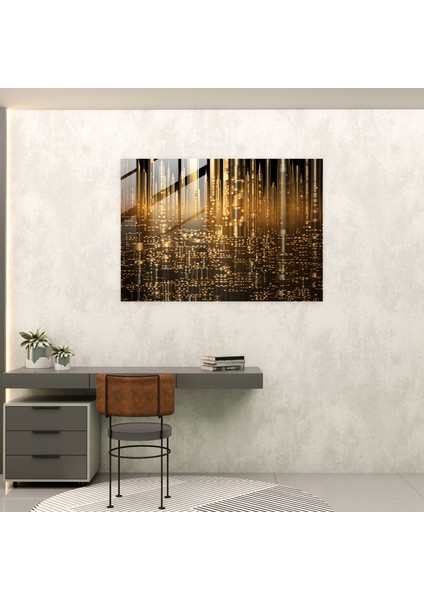 Bira Bardağı Duvar Sanatı - Bira, Fütüristik Bira Şehir Manzarası, Ev Dekorasyonu, Bira Şişeleri, 50 x 70 cm modelleri