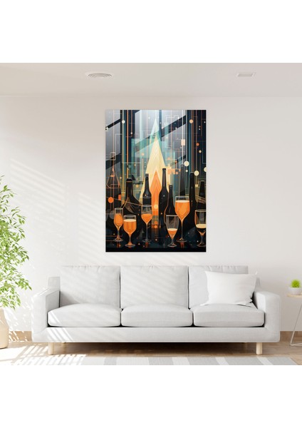 Bira Bardağı Duvar Dekoru - Bira, Duvar Dekorasyonu, Bardak, Geometrik Soyutlama, 30X45 fiyatları