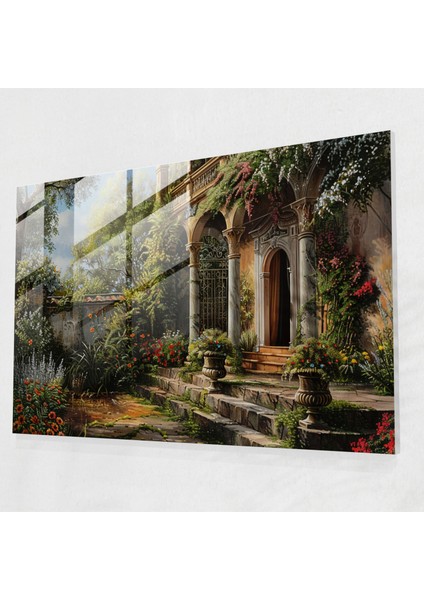 Barok Tarzı Resim Ev Dekorasyonu - Barok, Yemyeşil Bahçe, Duvar Dekorasyonu, Zengin Renkler, 70 x 50 cm