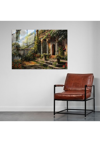 Barok Tarzı Resim Ev Dekorasyonu - Barok, Yemyeşil Bahçe, Duvar Dekorasyonu, Zengin Renkler, 70 x 50 cm