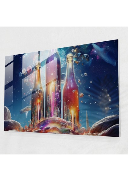 Bira Bardağı Baskı: Kozmik Bira - Bira, Ev Dekorasyonu, Bira Şişeleri, Duvar Dekorasyonu, 30X45