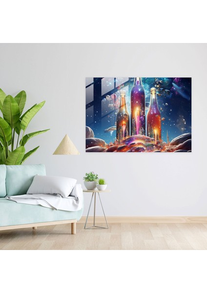 Bira Bardağı Baskı: Kozmik Bira - Bira, Ev Dekorasyonu, Bira Şişeleri, Duvar Dekorasyonu, 30X45 fiyatları