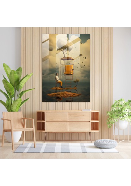 Basquiat Cam Baskı - Gerçeküstü Düşler - Basquiat, Duvar Süslemesi, Cam Baskı, Beklenmedik Yanyanalıklar, 30X45 modelleri