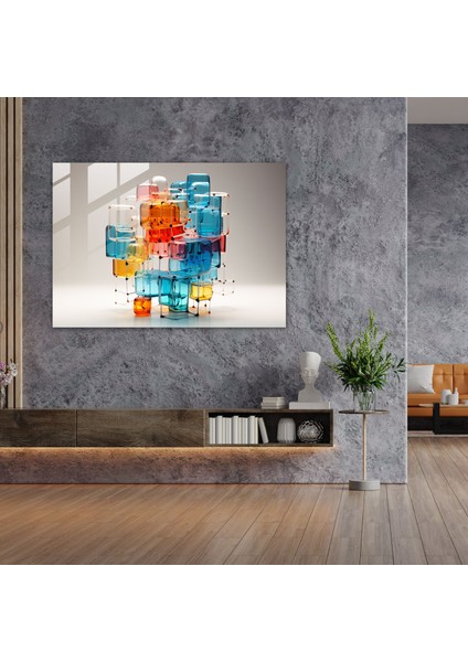 Blockchain Cam Sanatı - Blockchain, Duvar Süslemesi, Cam Baskı, Cam Sanatı, 70 x 50 cm fiyatları