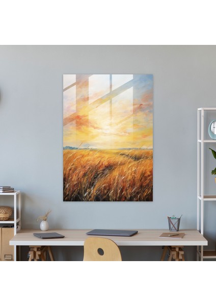 Bira Bardağı Baskı Sanatı - Bira, Empresyonist Resim, Cam Baskı, Gün Batımı, 30X45 fiyatları