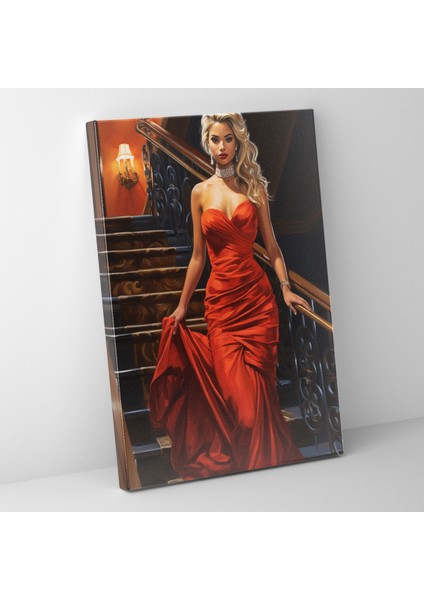 Barbie Kanvas Tablo - Kırmızı Halı Glamour - Barbie, Kırmızı Halı, Ev Dekorasyonu, Kanvas Tablo, 50 x 70 cm