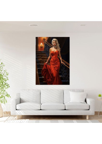 Barbie Kanvas Tablo - Kırmızı Halı Glamour - Barbie, Kırmızı Halı, Ev Dekorasyonu, Kanvas Tablo, 50 x 70 cm