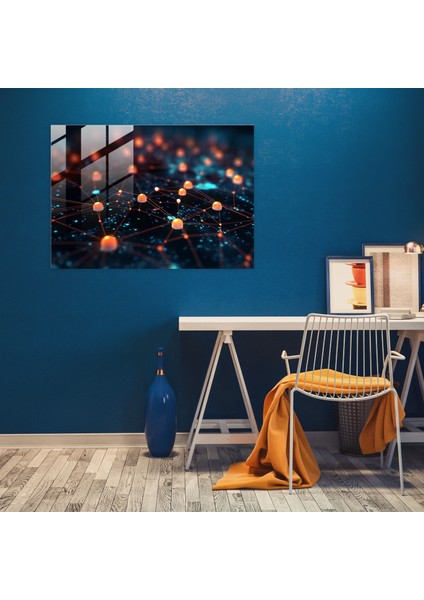 Secure Blockchain Cam Duvar Sanatı - Blockchain, Ev Dekorasyonu, Duvar Dekorasyonu, Cam Sanatı, 70 x 50 cm fiyatları