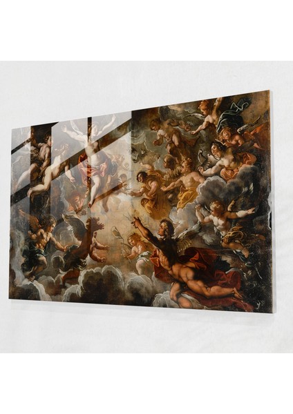 Barok Stil Resim Cam Sanatı - Barok, Barok Stil Resim, Dinamik Kompozisyon, Modern Sanat, 90 x 60 cm