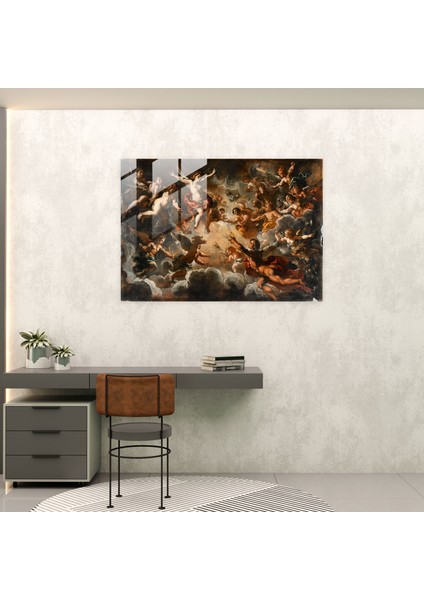 Barok Stil Resim Cam Sanatı - Barok, Barok Stil Resim, Dinamik Kompozisyon, Modern Sanat, 90 x 60 cm modelleri