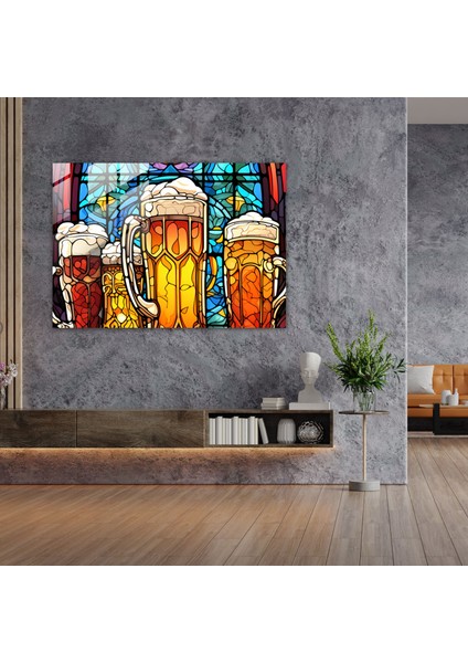 Bira Bardağı Sanatı: Şerefe Koleksiyonu - Bira, Cam Baskı, Bira Bardakları, Ev Dekorasyonu, 30X45 fiyatları