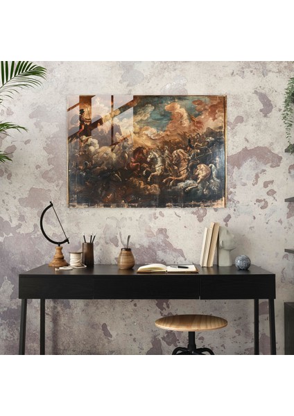 Barok Tarzı Resim Ev Dekorasyonu - Barok, Duvar Dekorasyonu, Modern Sanat, Cam Sanatı, 70 x 50 cm modelleri