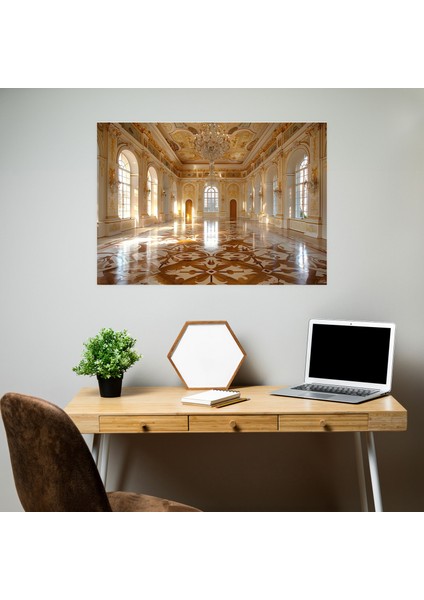 Barok Lüks Balo Salonu Duvar Sanatı - Barok, Süslü Dekorasyonlar, Ev Dekorasyonu, Duvar Sanatı, 70 x 50 cm fiyatları