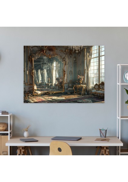 Barok Tarzı Tablo Süs Ayna Duvar Sanatı - Barok, Kanvas Tablo, Duvar Dekorasyonu, Ev Dekorasyonu, 70 x 50 cm