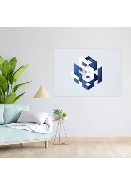 Blockchain Sembol Duvar Sanatı - Blockchain, Blockchain, Merkezi Olmayan Sistemler, Ev Dekorasyonu, 50X30