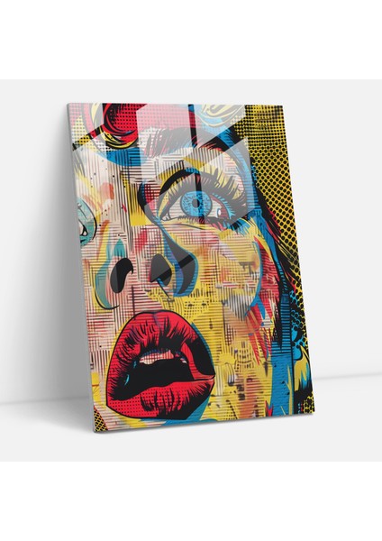 Andy Warhol Cam Duvar Sanatı - Andy Warhol, Modern Sanat, Çizgi Roman Paneli, Cam Duvar Sanatı, 50 x 70 cm