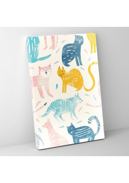 Andy Warhol Tarzı Kanvas Tablo - Tuhaf Hayvanlar - Andy Warhol, Ev Dekorasyonu, Kanvas Tablo, Duvar Sanatı, 50 x 70 cm