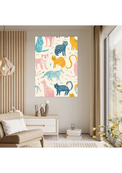 Andy Warhol Tarzı Kanvas Tablo - Tuhaf Hayvanlar - Andy Warhol, Ev Dekorasyonu, Kanvas Tablo, Duvar Sanatı, 50 x 70 cm modelleri