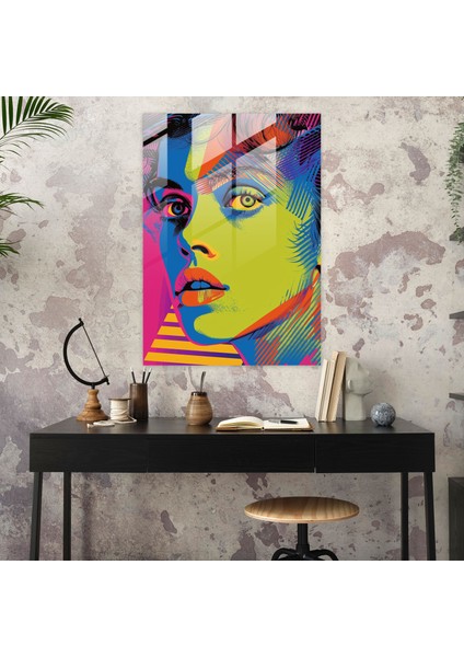 Andy Warhol Cam Baskı - Renkli Pop Art Portre - Andy Warhol, Cam Duvar Sanatı, Duvar Dekorasyonu, Ev Dekorasyonu, 30X45 fiyatları
