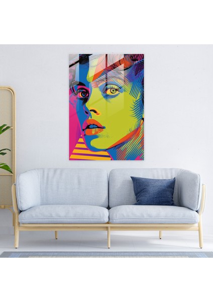 Andy Warhol Cam Baskı - Renkli Pop Art Portre - Andy Warhol, Cam Duvar Sanatı, Duvar Dekorasyonu, Ev Dekorasyonu, 30X45 modelleri