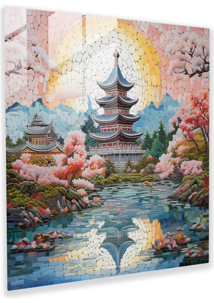 Asya Elegance Cam Baskı - Asya, Modern Sanat, Muhteşem Pagoda, Cam Sanatı, 30X30