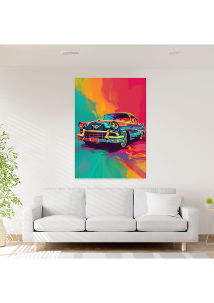 Andy Warhol Duvar Sanatı - Renkli Retro Araba - Andy Warhol, Duvar Sanatı, Ev Dekorasyonu, Andy Warhol, 50 x 70 cm