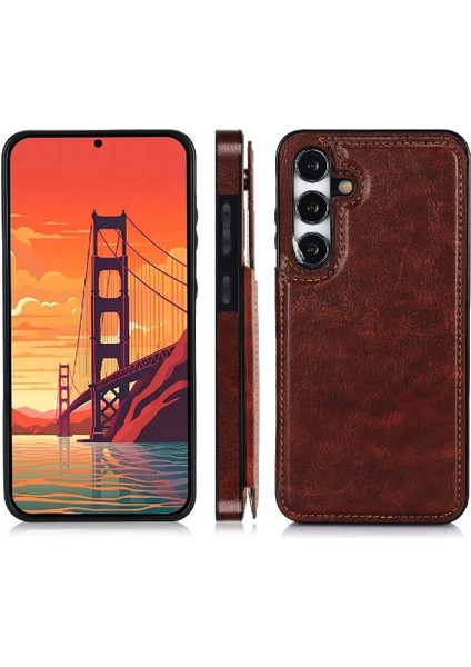 Cüzdan Kılıf Samsung Galaxy A15 4g/5g Pu Deri Kart Tutucu Toka ile (Yurt Dışından)