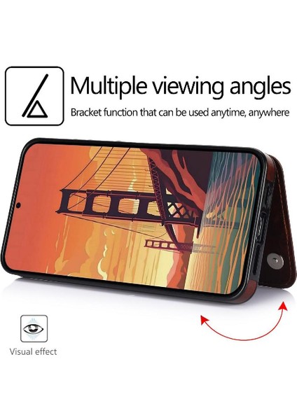 Cüzdan Kılıf Samsung Galaxy A15 4g/5g Pu Deri Kart Tutucu Toka ile (Yurt Dışından)